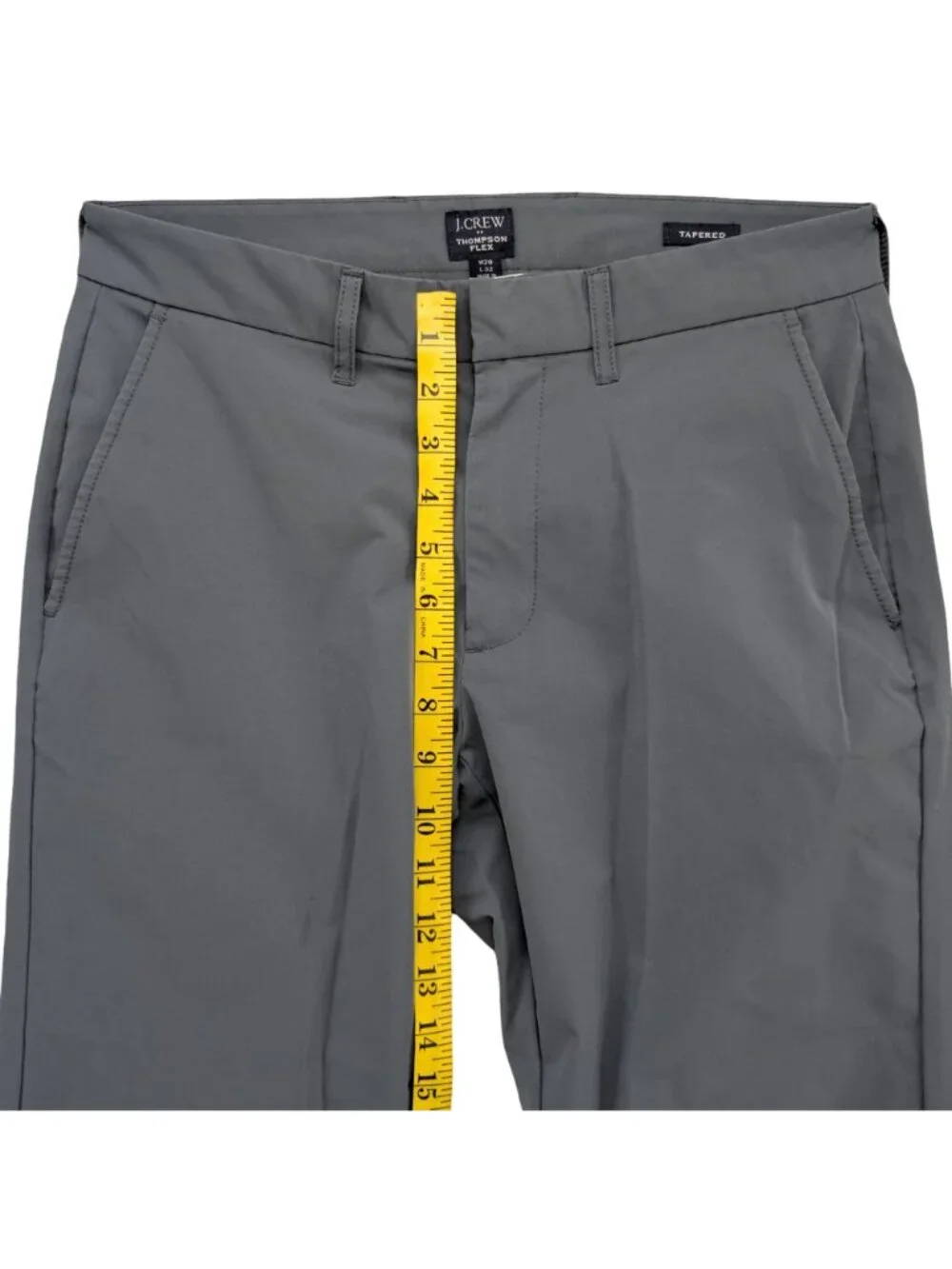 J.CREW Thompson Flex Tech Pants Mens Grey Tapered Flat Front Size 29x32